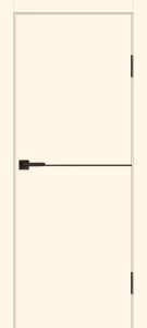 Межкомнатная дверь P-19 AL черный молдинг магнолия