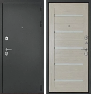 Дверь Рубикон Царга Серебро Лиственница беленая